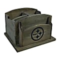 Imperial NFL Rustic Desk Organizer, 8”H x 8-1/2”W x 6-1/2”D, Pittsburgh Steelers 1 thumbnail image
