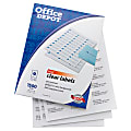 Office Depot® Brand Clear Laser Address Labels, 1" x 2 3/4", Box Of 1,500