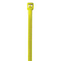 Partners Brand Color Cable Ties, 8", Fluorescent Yellow, Case Of 1,000