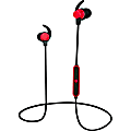 Naxa Bluetooth Earphones with Ear-Hook Design and Magnet - Stereo - Wireless - Bluetooth - 33 ft - 20 Hz - 20 kHz - Behind-the-neck, Earbud - Binaural - In-ear - Red 1 thumbnail image