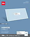 Office Depot® Brand Inkjet/Laser Address Labels, Rectangle, 1" x 2 5/8", White, Pack Of 750