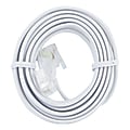 Power Gear Phone Line Cord, 7', White, 76581999