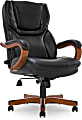 Serta® Big & Tall Bonded Leather High-Back Office Chair, Black/Dark Redwood