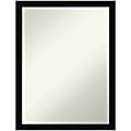 Amanti Art Narrow Non-Beveled Rectangle Framed Bathroom Wall Mirror, 26” x 20”, Avon Black