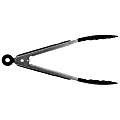 Gourmet by Starfrit® Silicone And Metal Tongs, 9”, Gray/Black 1 thumbnail image