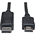 Eaton Tripp Lite Series DisplayPort to HDMI Adapter Cable (M/M), 10 ft. (3.1 m), TAA - DisplayPort/HDMI for Audio/Video Device, Monitor, TV - Black" 1 thumbnail image