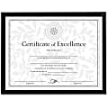 Dax Burns Grp. U-Channel Certificate Frame - Holds 8.50" x 11" Insert - Rectangle - Desktop, Wall Mountable - Horizontal, Vertical - 2 / Set - Styrene, Plastic - Black