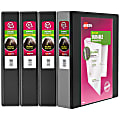 Avery® Durable View 3-Ring Binder, 1 1/2" Slant Rings, 49% Recycled, Black, Pack Of 4 1 thumbnail image