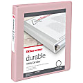 Office Depot® Brand 3-Ring Durable View Binder, 1" Round Rings, Blush