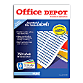 Office Depot® Brand Color Permanent File Folder Labels, 2/3" x 3 7/16", Assorted Colors, Pack Of 750