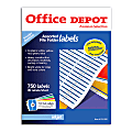 Office Depot® Brand Color Permanent File Folder Labels, 2/3" x 3 7/16", Assorted Colors, Pack Of 750 1 thumbnail image