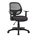 Boss Office Products Commercial Grade Ergonomic Mesh High-Back Task Chair With Arms, Black 1 thumbnail image