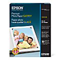 Epson® Premium Glossy Photo Paper, Letter Size (8 1/2" x 11"), Pack Of 50 Sheets 1 thumbnail image