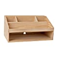 Martha Stewart Weston Office Desktop Organizer, 6"H x 12-1/2"W x 6-3/4"D, Light Natural 1 thumbnail image