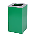 Alpine Industries Stainless-Steel Trash Can With Square Opening Lid, 29 Gallons, 30”H x 16-15/16”W x 16-15/16”D, Green 1 thumbnail image