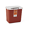 Medline Multipurpose Biohazard Sharps Containers, 8 Quarts, 20 1/2" x 15" x 19", Red, Case Of 20 1 thumbnail image