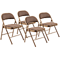 National Public Seating Commercialine 970 Series Fabric Upholstered Folding Chairs, Star Trail Brown, Pack Of 4 Chairs 1 thumbnail image