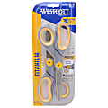 Westcott® Titanium Bonded Scissors, 8", Pointed, Gray/Yellow, Pack Of 2