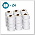 DYMO® LabelWriter Address Labels, 1-1/8"H x 3-1/2"W, Rectangle, White, 350 Labels Per Roll, Pack Of 24 Rolls 1 thumbnail image