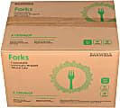 Daxwell Medium/Heavyweight Wrapped Utensils, Forks, Champagne, Pack Of 1,000 Forks