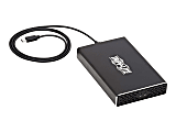 Tripp Lite USB-C to Dual M.2 SATA SSD/HDD Enclosure Adapter - USB 3.1 Gen 2 (10 Gbps), Thunderbolt 3, UASP, RAID - Storage enclosure - 2.5", M.2 - M.2 Card / SATA 6Gb/s - USB 3.1 (Gen 2) - black