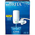 Brita Complete Water Faucet Filtration System with Light Indicator - Faucet - 100 gal Filter Life (Water Capacity) - 4 / Carton - White, Blue