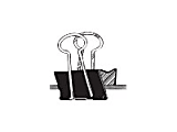 ACCO® Binder Clips, Small, 3/4" Wide, 5/16" Capacity, Black, Pack Of 12 1 thumbnail image