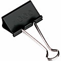 ACCO® Binder Clips, Large, Black, 12/Box - Large - 1.06" Size Capacity - Reusable - 12 / Box - Black - Tempered Steel, Plastic