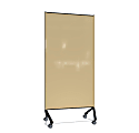Ghent Pointe Magnetic Mobile Dry-Erase Glassboard, 76-1/2” x 36-3/16”, Beige, Black Metal Frame 1 thumbnail image