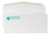 Gummed Seal, Stationery Envelopes, 4-1/8" x 9-1/2",  1 PMS Color Flat Print, Custom #10, 24 lb. Strathmore Writing Ultimate White Wove, Box Of 250 1 thumbnail image