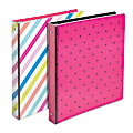 Divoga® Sweet Smarts 3-Ring Binder, 1" Round Rings, Assorted Colors
