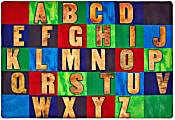 Carpets for Kids® Pixel Perfect Collection™ Rustic Wood Literacy Seating Rug, 8’x 12’, Multicolor 1 thumbnail image