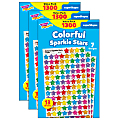 Trend superShapes Stickers, Colorful Sparkle Stars, 1,300 Stickers Per Pack, Set Of 3 Packs 1 thumbnail image