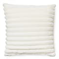 Dormify Jamie Plush Ribbed Square Pillow, White