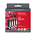 Office Depot® Brand Remanufactured Black And Cyan, Magenta, Yellow Ink Cartridge Replacement For Canon® CLI-221, Pack Of 4