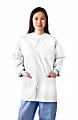 Medline Multilayer Lab Jackets, Small, White, Case Of 30