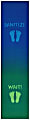 Carpets for Kids® KID$Value Rugs™ Stand & Wait Sanitize Activity Runner Rug, 3' x 12' , Blue 1 thumbnail image