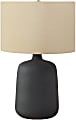 Monarch Specialties Ramsey Table Lamp, 24”H, Beige/Black