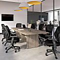 Bush Business Furniture 120-inch Office Conference Table with Wood Base, Modern Hickory, Standard Delivery 1 thumbnail image