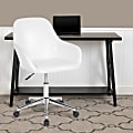 Flash Furniture Cortana Home And Office Mid-Back Office Chair, LeatherSoft, White