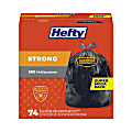 Hefty® Strong™ Multipurpose Drawstring Trash Bags, 30 gal, 1.1 mil, 30" x 33", Black, 74/Box 1 thumbnail image