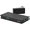 VisionTek VT100 Universal USB 3.0 Portable Dock - USB 3.0 Docking Station - Ports: 2x USB 3.0 - Network (RJ-45) - HDMI - VGA - SD Card - Windows / Mac including Apple M1 - DisplayLink