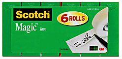 Scotch Magic Tape, Invisible, 3/4 in x 800 in, 6 Tape Rolls, Home Office and School Supplies