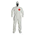 DuPont™ Tychem SL Coveralls With Hood And Socks, Large, White, Pack Of 6