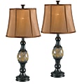Kenroy Home Shay Desk Lamps, 29"H, Bronze, Set Of 2