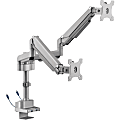 Lorell® Dual Gas Spring Arm Mount, 9-3/8”H x 12-1/8”W x 18”D, Matte Black/Metallic Gray 1 thumbnail image