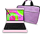 LINSAY® 12 Octa Core 256GB STORAGE Android 14 BUNDLE with PINK UNIQUE KEYBOARD CASE and TABLET BRIEFCASE 1 thumbnail image
