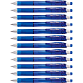 Pentel® EnerGize-X Mechanical Pencils, HB Lead, Medium Point, 0.7 mm, Transparent Blue Barrel, Pack Of 12