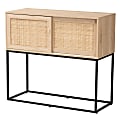 Baxton Studio Amelia 38-7/16”W Mid-Century Modern Transitional Sideboard Buffet, Natural Brown/Black 1 thumbnail image