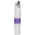 Amscan Premium Rolled Cutlery, New Purple, 10 Rolls Per Pack, Case Of 2 Packs